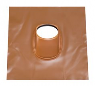 Ubbink loodpan universeel Ø 131MM 25°-45° 500x500MM Terracotta gelakt 0171954